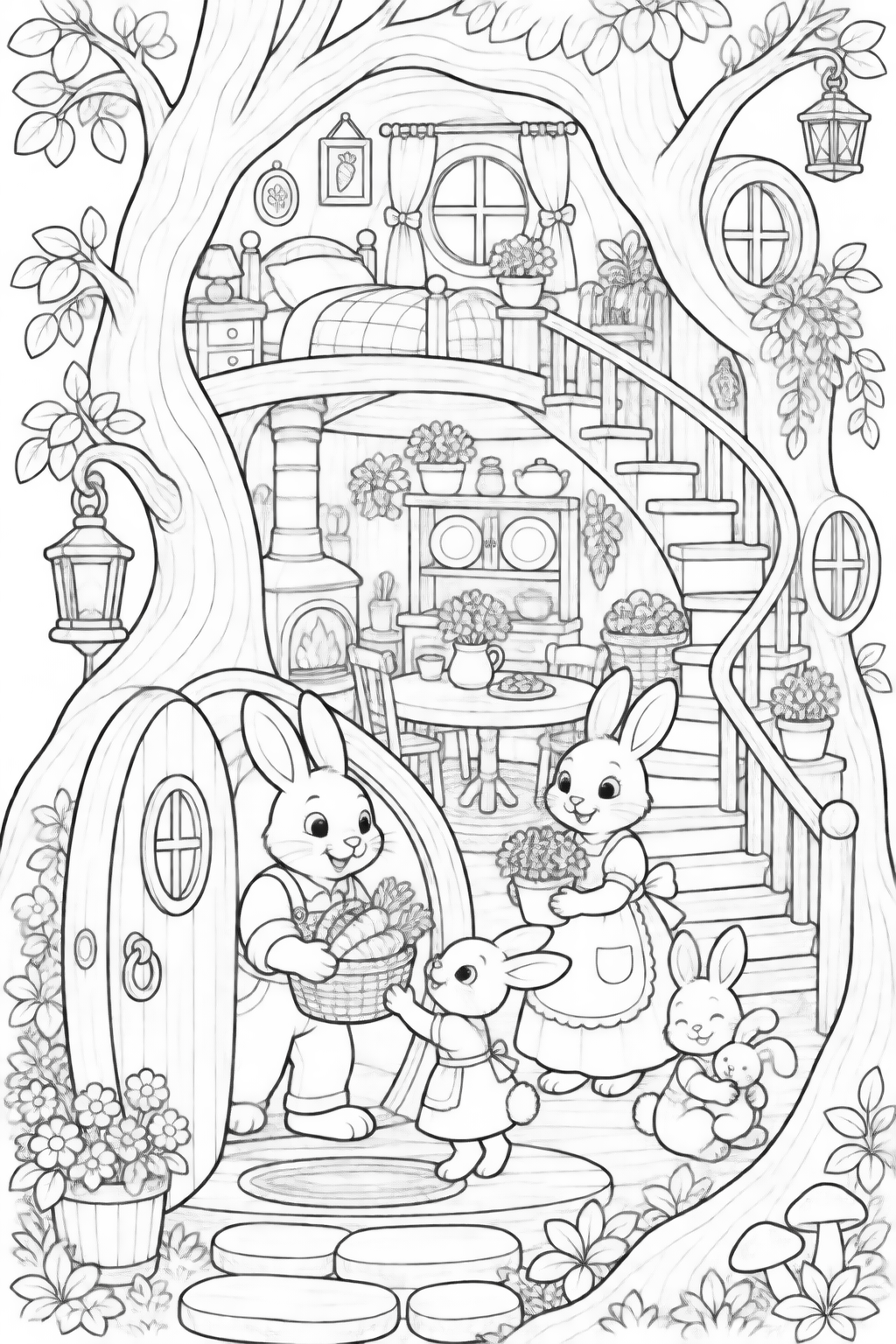 Enchanted Forest coloring book preview